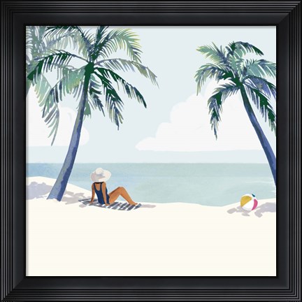 Framed Palm Tree Paradise I Print