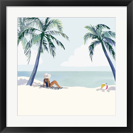 Framed Palm Tree Paradise I Print