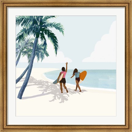 Framed Palm Tree Paradise II Print