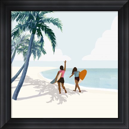 Framed Palm Tree Paradise II Print
