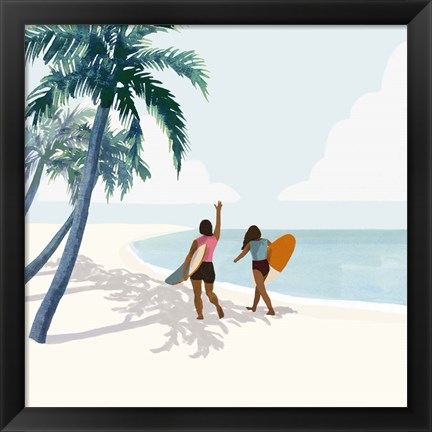 Framed Palm Tree Paradise II Print