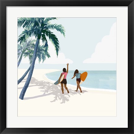 Framed Palm Tree Paradise II Print