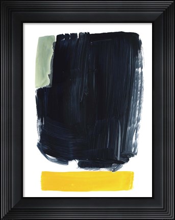 Framed Navy Blue Field I Print