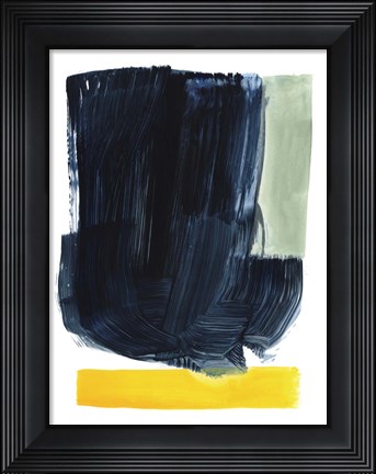 Framed Navy Blue Field II Print