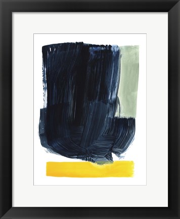 Framed Navy Blue Field II Print
