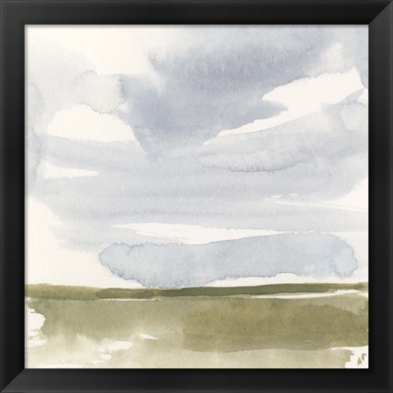 Framed Open Field Sketch I Print