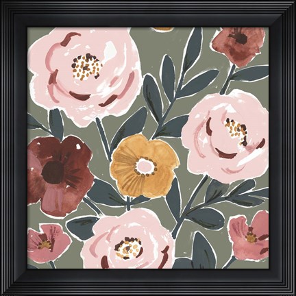 Framed Fair Flowers II Print