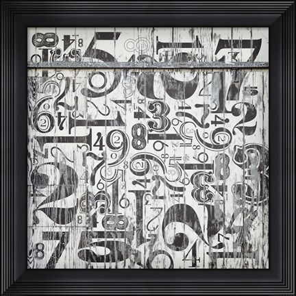 Framed Found Symbols I Print