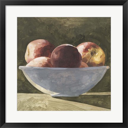 Framed Bowl of Peaches II Print
