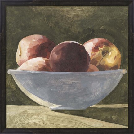Framed Bowl of Peaches II Print