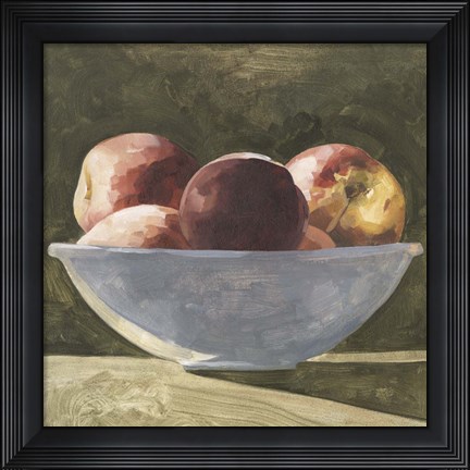 Framed Bowl of Peaches II Print