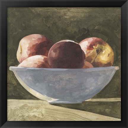 Framed Bowl of Peaches II Print