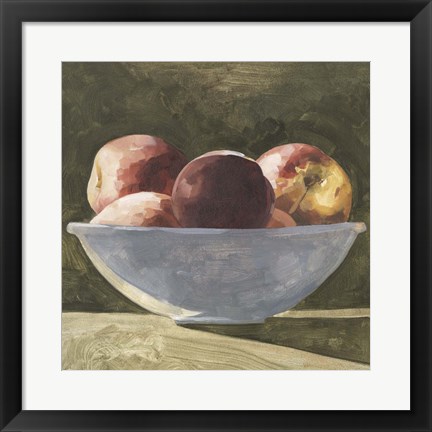 Framed Bowl of Peaches II Print