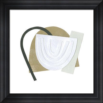 Framed Mod Rainbow Collage I Print