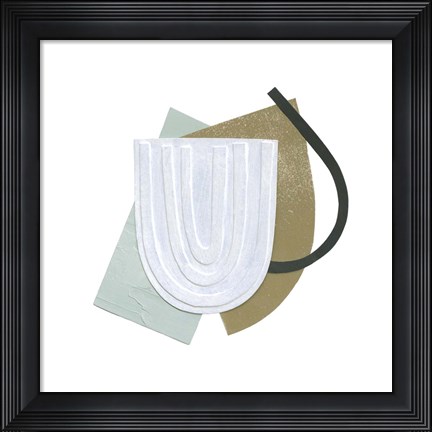 Framed Mod Rainbow Collage III Print