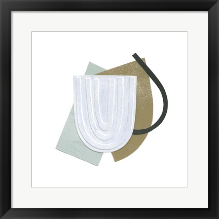 Framed Mod Rainbow Collage III Print