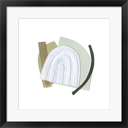 Framed Mod Rainbow Collage IV Print