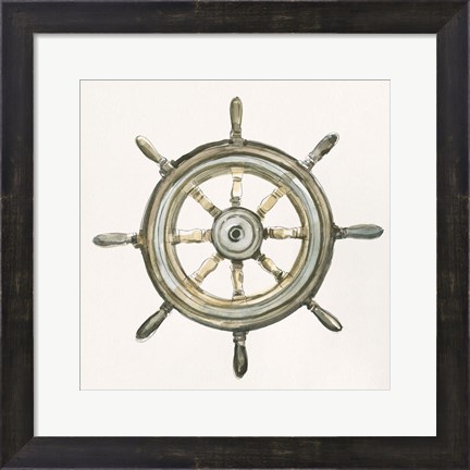 Framed At the Helm II Print