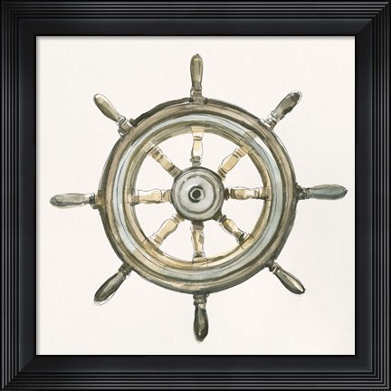 Framed At the Helm II Print