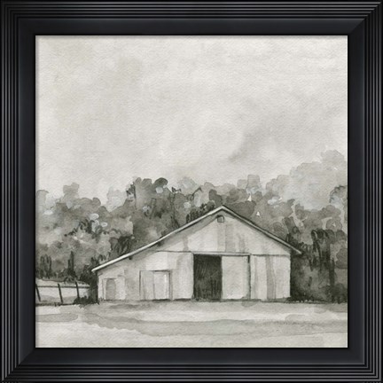Framed Solemn Barn Sketch IV Print
