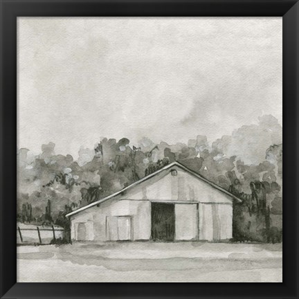 Framed Solemn Barn Sketch IV Print