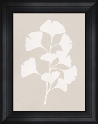 Framed Ginkgo Branch II Print