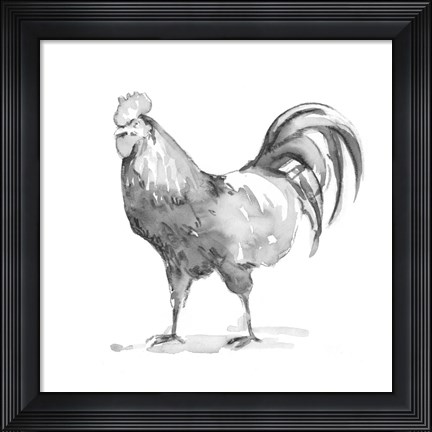 Framed Barn Fowl I Print