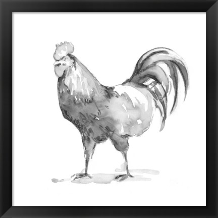 Framed Barn Fowl I Print