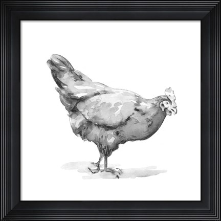 Framed Barn Fowl II Print