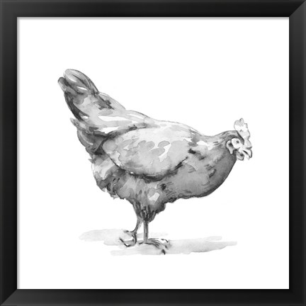 Framed Barn Fowl II Print