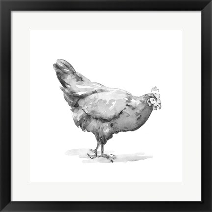 Framed Barn Fowl II Print