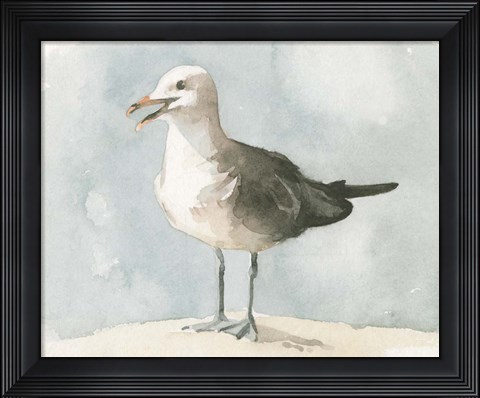 Framed Simple Seagull II Print