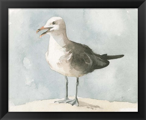 Framed Simple Seagull II Print