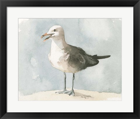 Framed Simple Seagull II Print