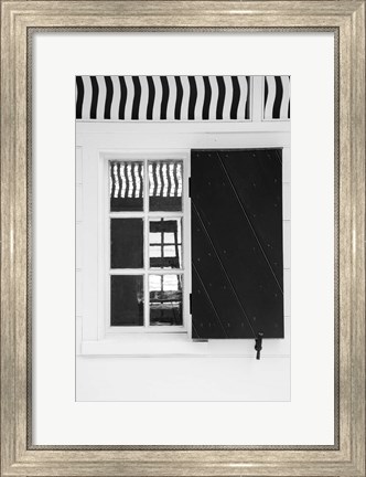 Framed Black &amp; White Windows &amp; Shadows V Print