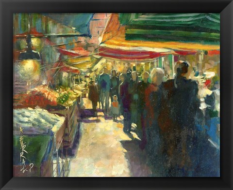 Framed Market Scene I Print