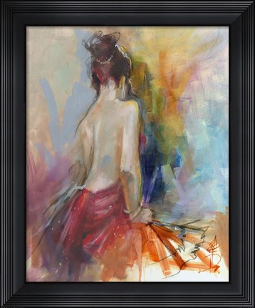 Framed Mood Alizarine II Print