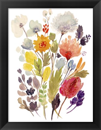 Framed Modern Bouquet Stems II Print