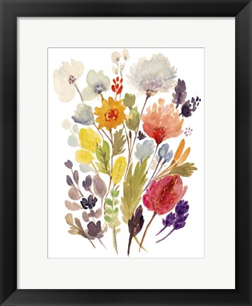 Framed Modern Bouquet Stems II Print