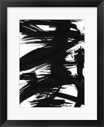 Framed Black Bamboo I Print