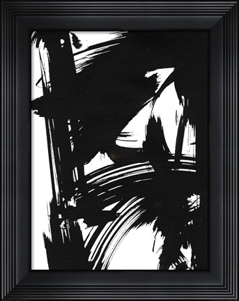 Framed Black Bamboo II Print
