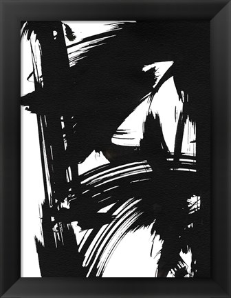 Framed Black Bamboo II Print