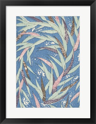 Framed Japanese Floral Design V Print