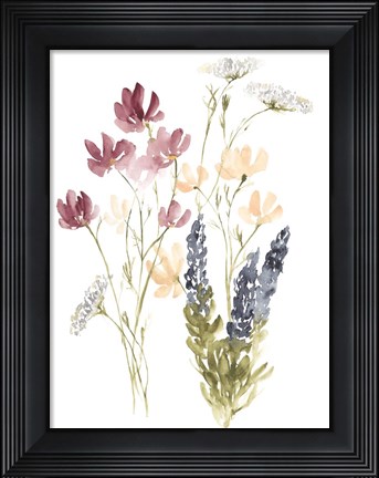 Framed Lobelia Garden II Print