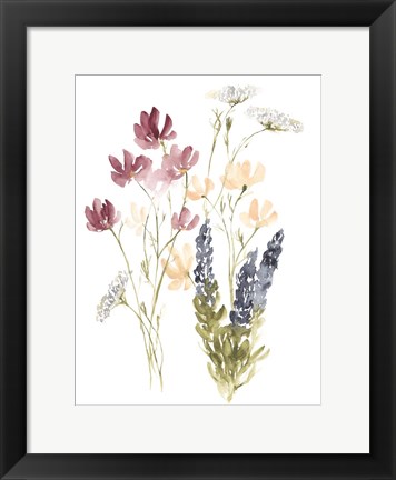 Framed Lobelia Garden II Print