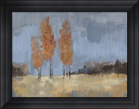 Framed Burnt Sienna Treeline II Print