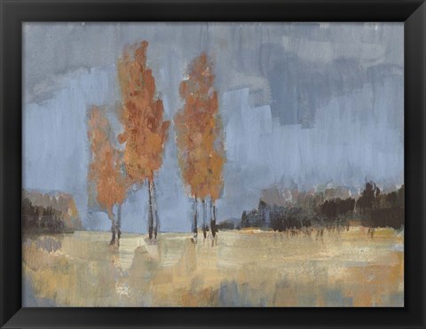 Framed Burnt Sienna Treeline II Print
