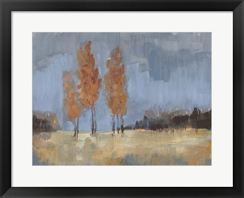 Framed Burnt Sienna Treeline II Print