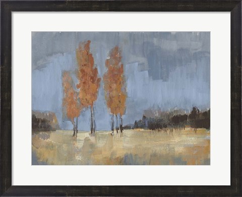 Framed Burnt Sienna Treeline II Print