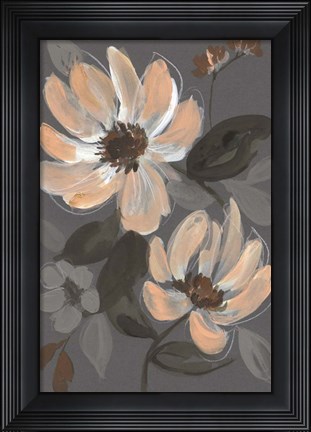 Framed Peach &amp; Sienna Bouquet II Print